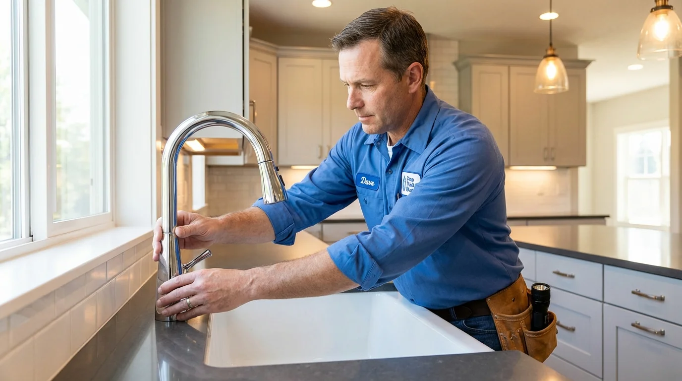 Kitchen faucet installation by Johns Plumbing LLC in Eastland